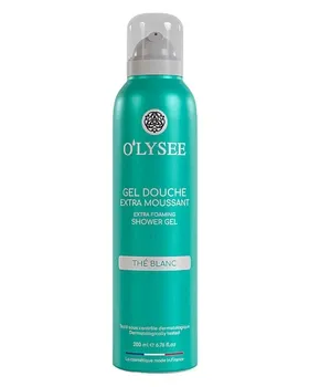 Гель-піна для душу з ароматом білого чаю O'lysee Extra Foaming Shower Gel The Blanc