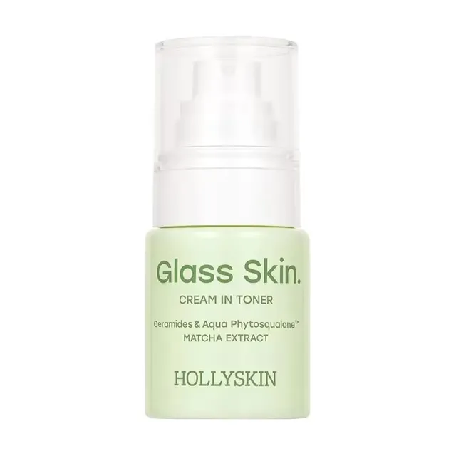 Крем-тонер для обличчя з церамідами та екстрактом матчі  Hollyskin Glass Skin. Cream In Toner