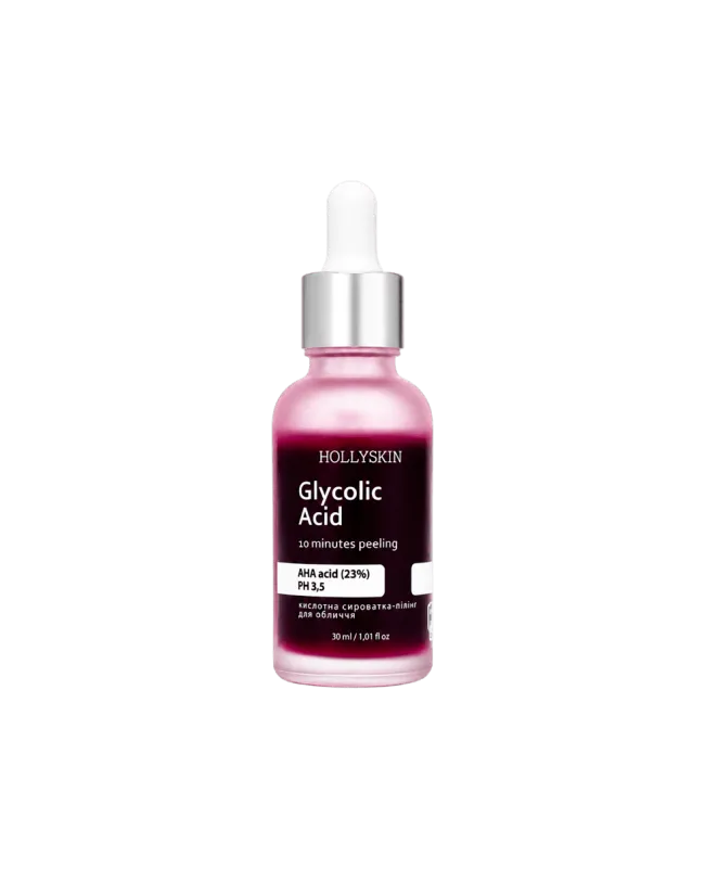 Кислотна сироватка-пілінг для обличчя з гліколевою кислотою Hollyskin Glycolic Acid