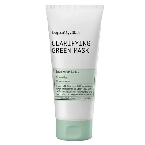Очищувальна маска з глиною та спіруліною  Logically, Skin Clarifying Green Mask