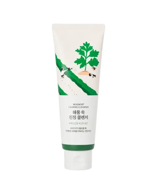 Пінка для вмивання з морським полином Round Lab Mugwort Calming Cleanser