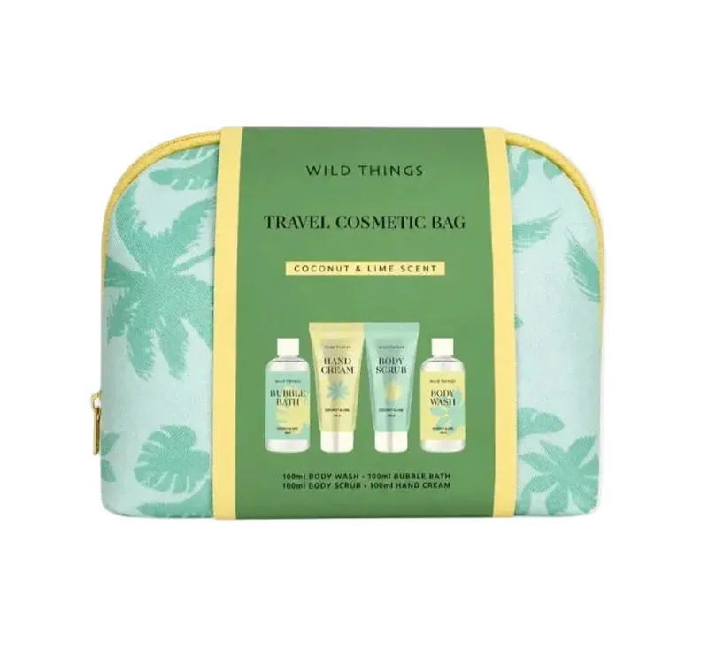 Подарунковий набір для догляду за тілом Wild Things Travel Cosmetic Bag Coconut & Lime