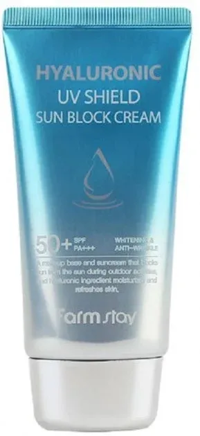 Сонцезахисний крем з гіалуроновою кислотою FarmStay Hyaluronic UV Shield Sun Block Cream SPF50+