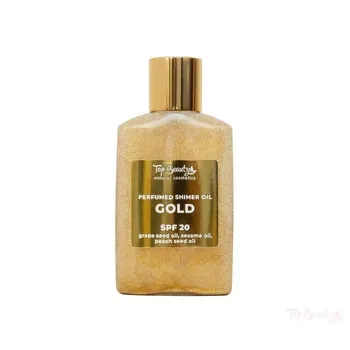Суха парфумована олія для засмаги та сяйва шкіри з фактором захисту Top Beauty SPF 20 Gold