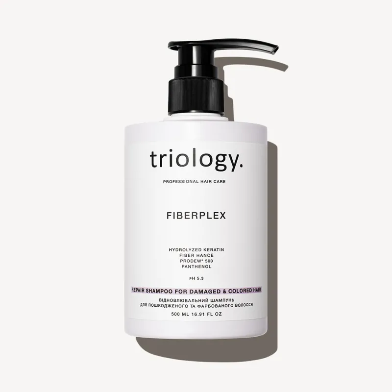 Відновлювальний шампунь для пошкодженого та фарбованого волосся Fiberplex Triology.