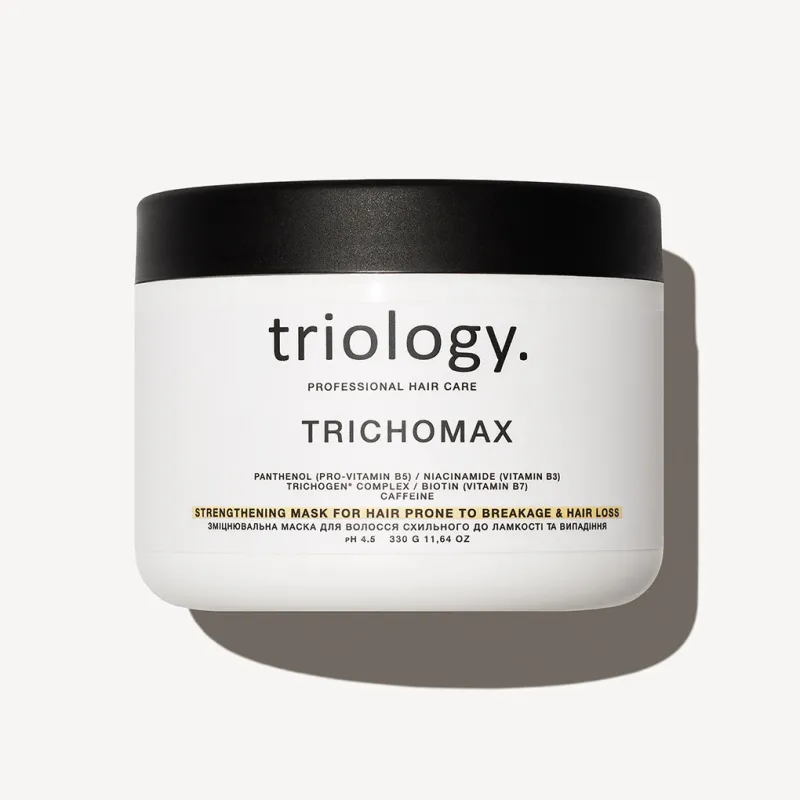 Зміцнювальна маска для волосся схильного до ламкості та випадіння Trichomax triology.